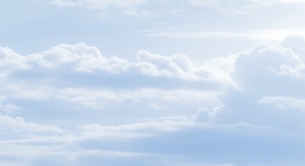 Fototapeta premium Serene Cloudscape: A Pastel Sky of Soft, Dreamy Clouds