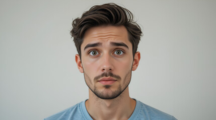 Fototapeta premium young handsome man looking puzzled and confused