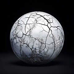 Textured three-dimensional ball for decoration