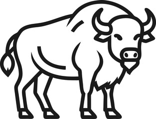 vector illustration of a Bison  