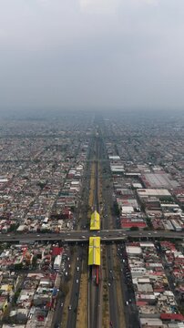 Vertical shots from drone Ecatepec Mexico densely settled area