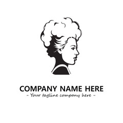 Head of queen logo company design vector illustration