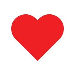 Red Heart Symbol – Simple Minimalist Flat Love Icon