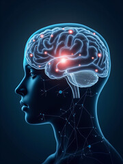 Obraz premium human brain x-ray