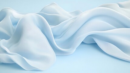 Fototapeta premium Light blue fabric drape texture