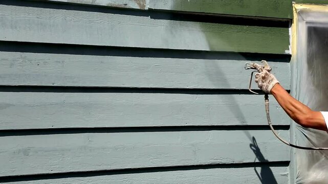Exterior House Siding Painting Process: Before and After