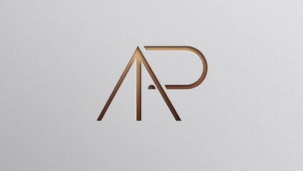 Modern and Minimalist AP Letter Logo Design on White Background