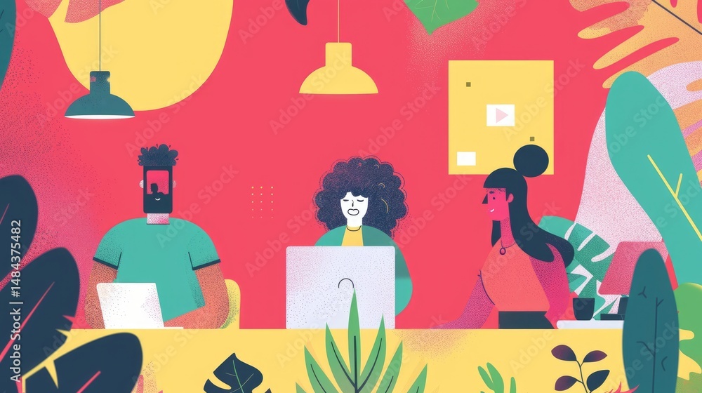 Poster creative background picture of human for business application website design to advertise. drawing i