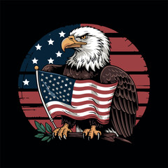 4th july American freedom t shirt design