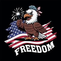 4th july American freedom t shirt design