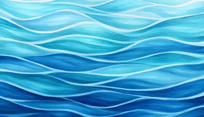 Fototapeta premium Beautiful abstract waves representing calm and tranquility in blue.