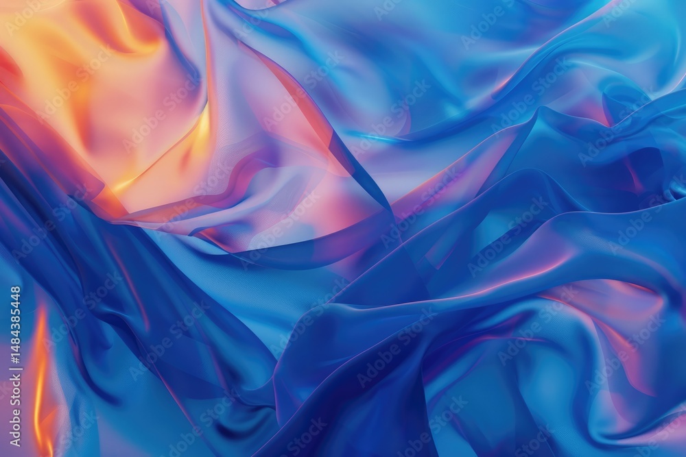 Poster abstract vivid colorful wave flowing express energetic texture. seamless texture of vividness curve 