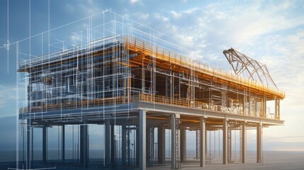 Structural frame stability check with calculations and wind load coefficients highlighted