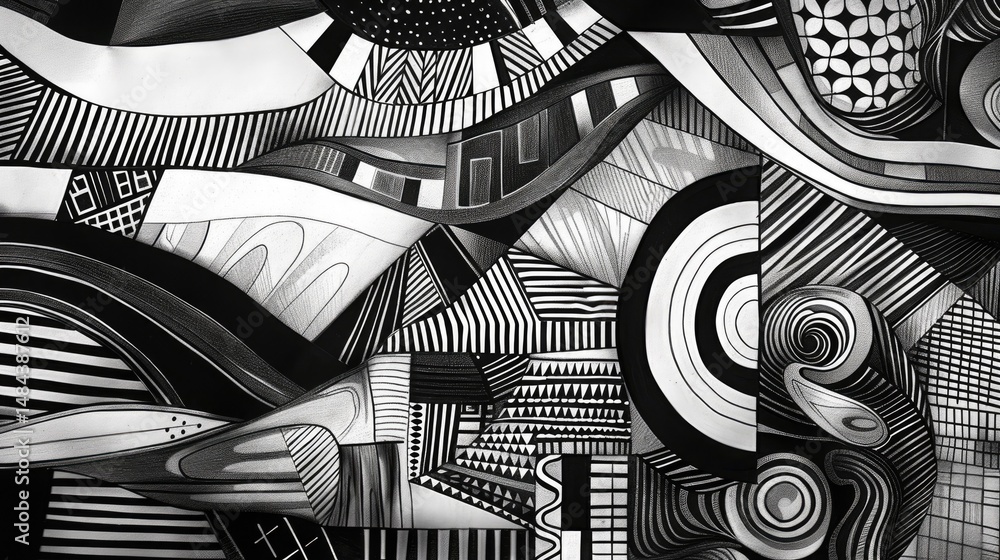 Poster abstract monochrome color design flow express energetic texture. seamless surface of nature pattern 