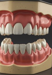 Obraz premium Detailed Human Teeth Model: Realistic Dental Anatomy Display