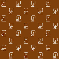 Square Trees Vector Seamless Pattern