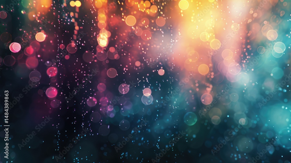 Poster abstract vibrant color wave blurry express the energetic particle. seamless vague texture of vividne