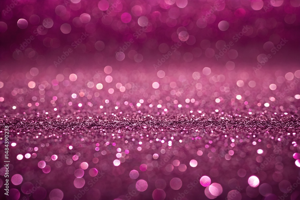 Poster abstract background of sparkling glitter in shades of pink creating a beautiful bokeh effect