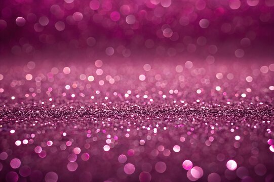 Fototapeta Abstract background of sparkling glitter in shades of pink creating a beautiful bokeh effect