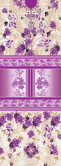 Elegant Purple Floral Textile Pattern with Vintage Touch