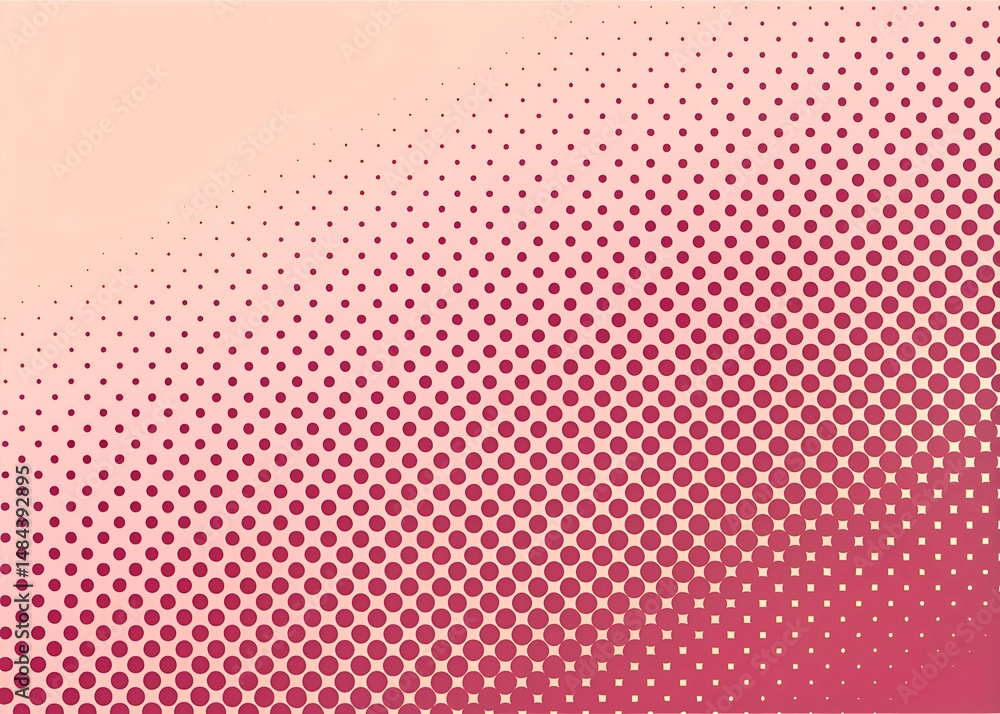 Aufkleber abstract pink halftone dot pattern with a gradient texture and modern design elements.