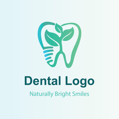 Dental Logo: Naturally Bright Smiles & Modern Dentistry