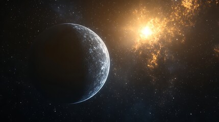 Obraz premium Planet in space background