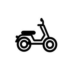 Simple line art of a scooter