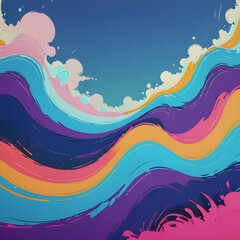 abstract background with rainbow