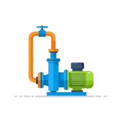 Obraz premium Electric Water Pump Unit with Valve for Fluid Transferring System