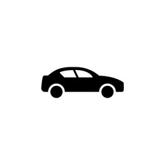 Fototapeta premium Car monochrome icon. Simple solid style. Pictogram, silhouette, automotive, black, shape, flat sign, symbol, vehicle concept. Vector illustration isolated