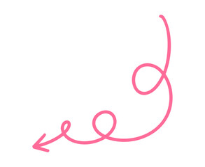 pink swirl arrow element