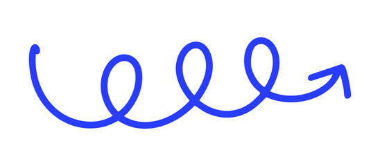 blue swirl right arrow direction