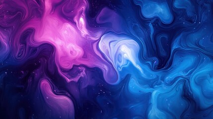 Obraz premium Cosmic Swirl: Abstract Nebula Painting