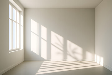 Fototapeta premium Sunlit Serenity: Simple Gray Wood Flooring Design