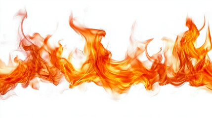 Fire flames isolated on white background