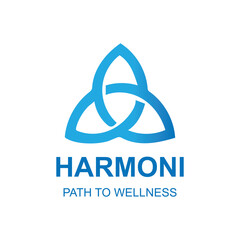 Elegant Abstract Trinity Knot Logo for Harmony and Wellness Brands