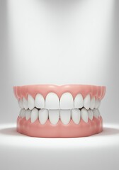 Obraz premium Perfect Teeth: A Realistic 3D Model of a Healthy Smile