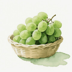 Juicy Twilight Hues grapes isolated watercolor vector illustration svg
