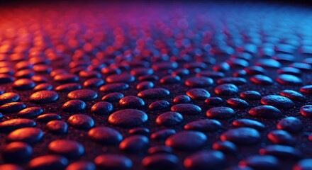 Water drops close up surface texture with red and blue lighting for background and wallpaper use on transparent background