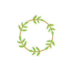 leaf circle frame