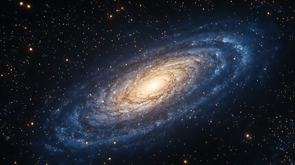 Fototapeta premium Spiral galaxy in deep space