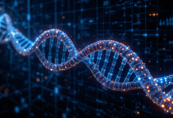 Digital DNA Binary Helix of Code and Identity