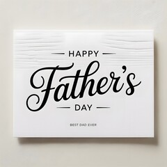 Elegant happy father's day greeting card featuring stylish typography and wood grain texture