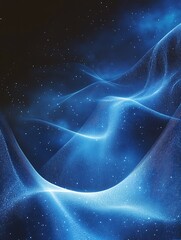 Abstract glowing blue waves