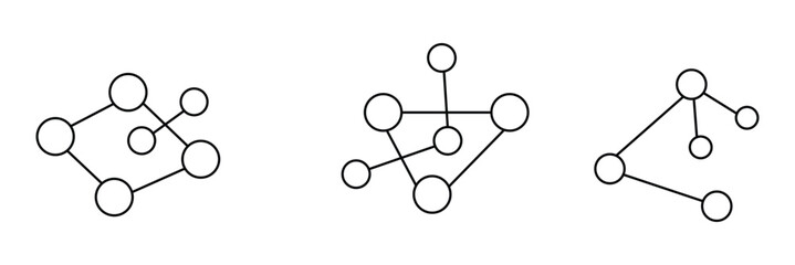 Connection icon. Hub network connection isolated on white background. Vector&nbsp;illustration. EPS 10 . 