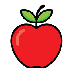 Apple vector icon on white background 