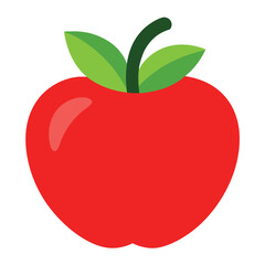 Apple vector icon on white background 