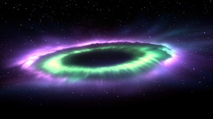 Cosmic ring nebula in deep space