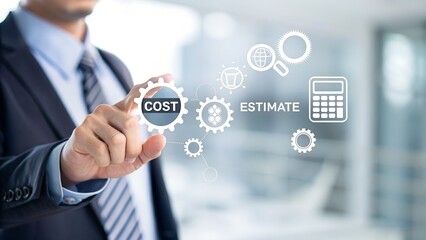 Budget and financial planning concept. Annual income and cost estimate. Project cost estimation, calculate budget or resources to finish work, financial plan, invoice or tax.